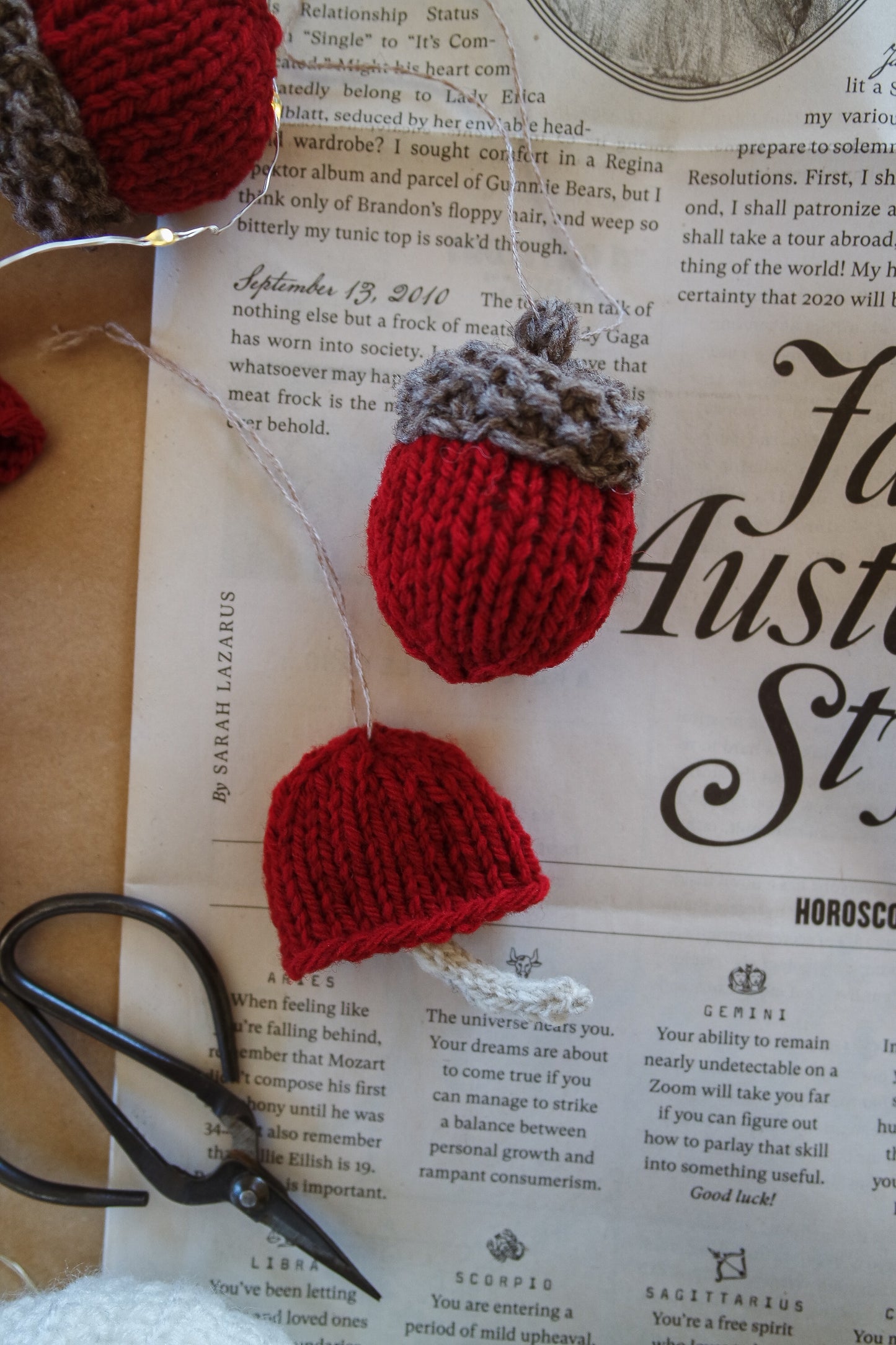 Addobbi di Natale, Ghianda, Fungo e Zucche