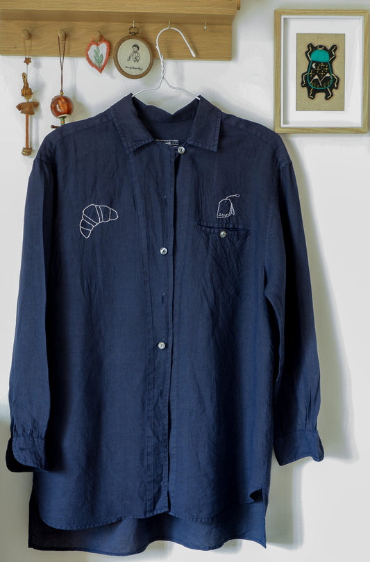 Camicia colazione blu