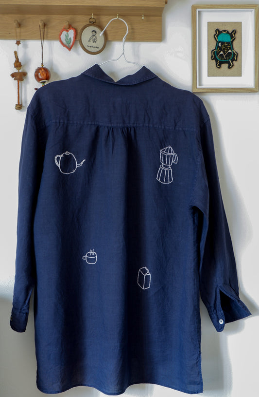 Camicia colazione blu