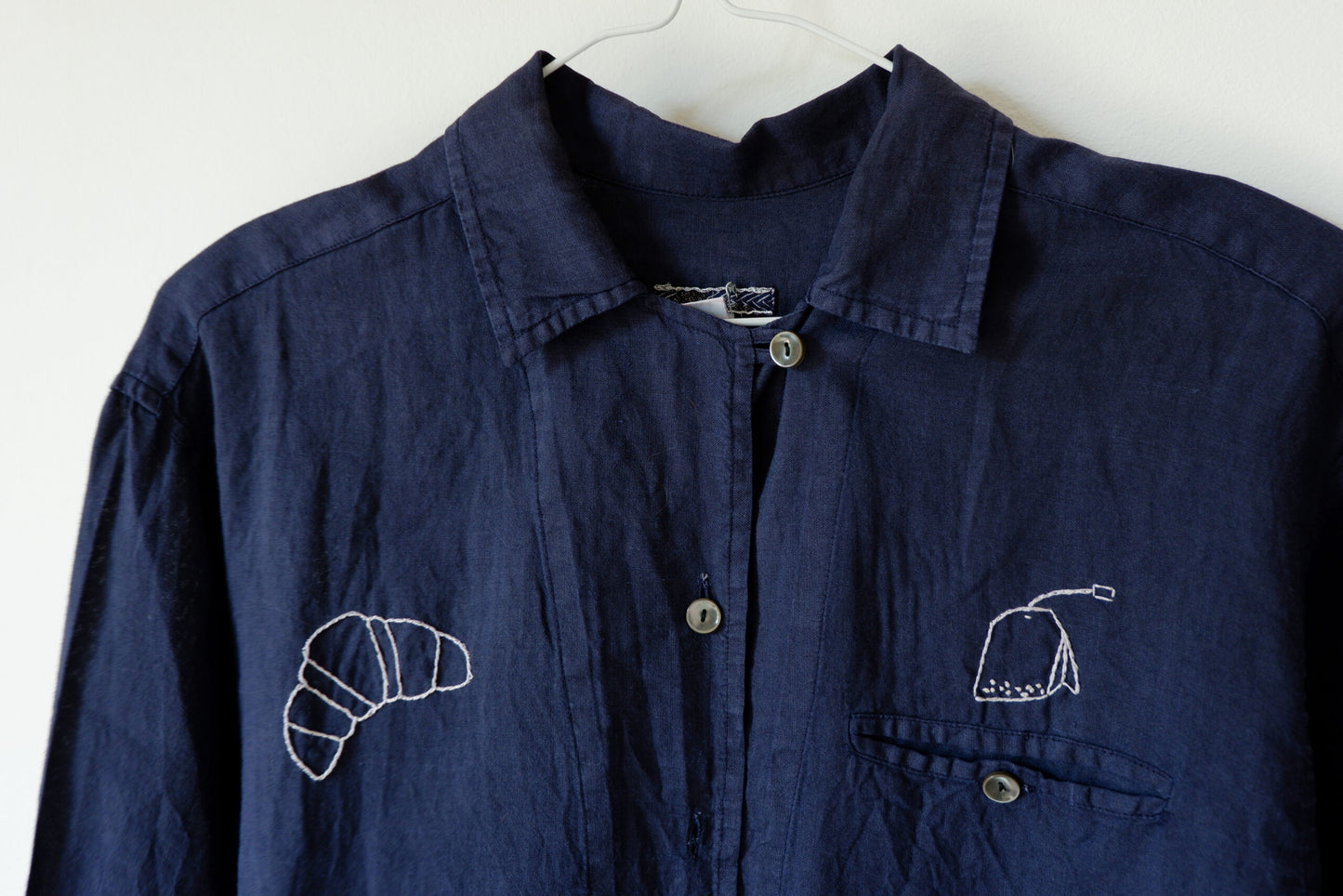 Camicia colazione blu