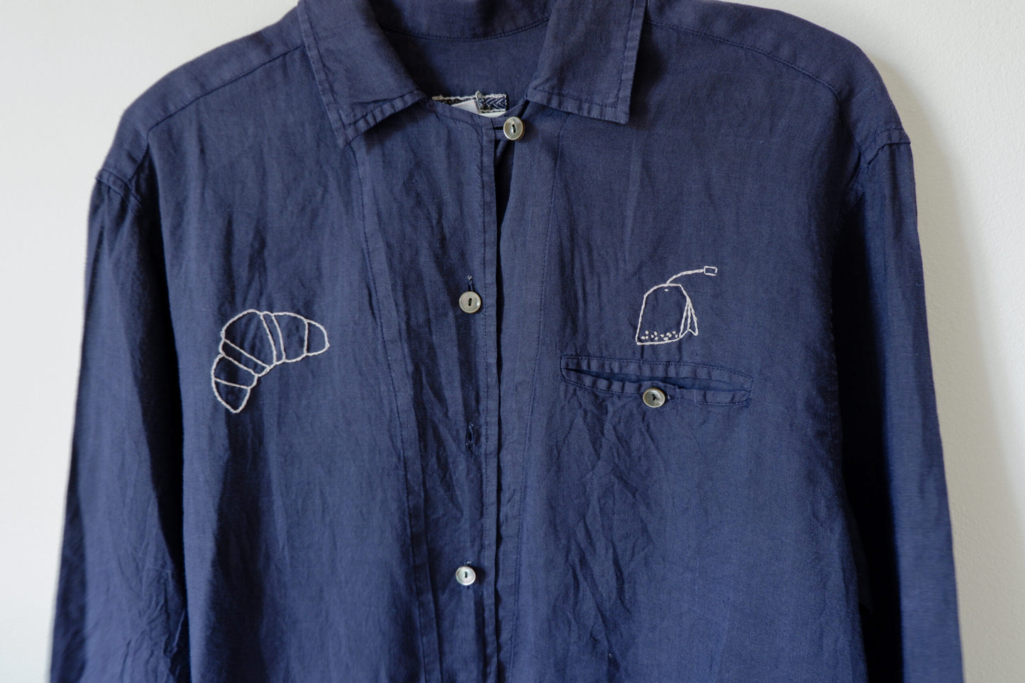 Camicia colazione blu