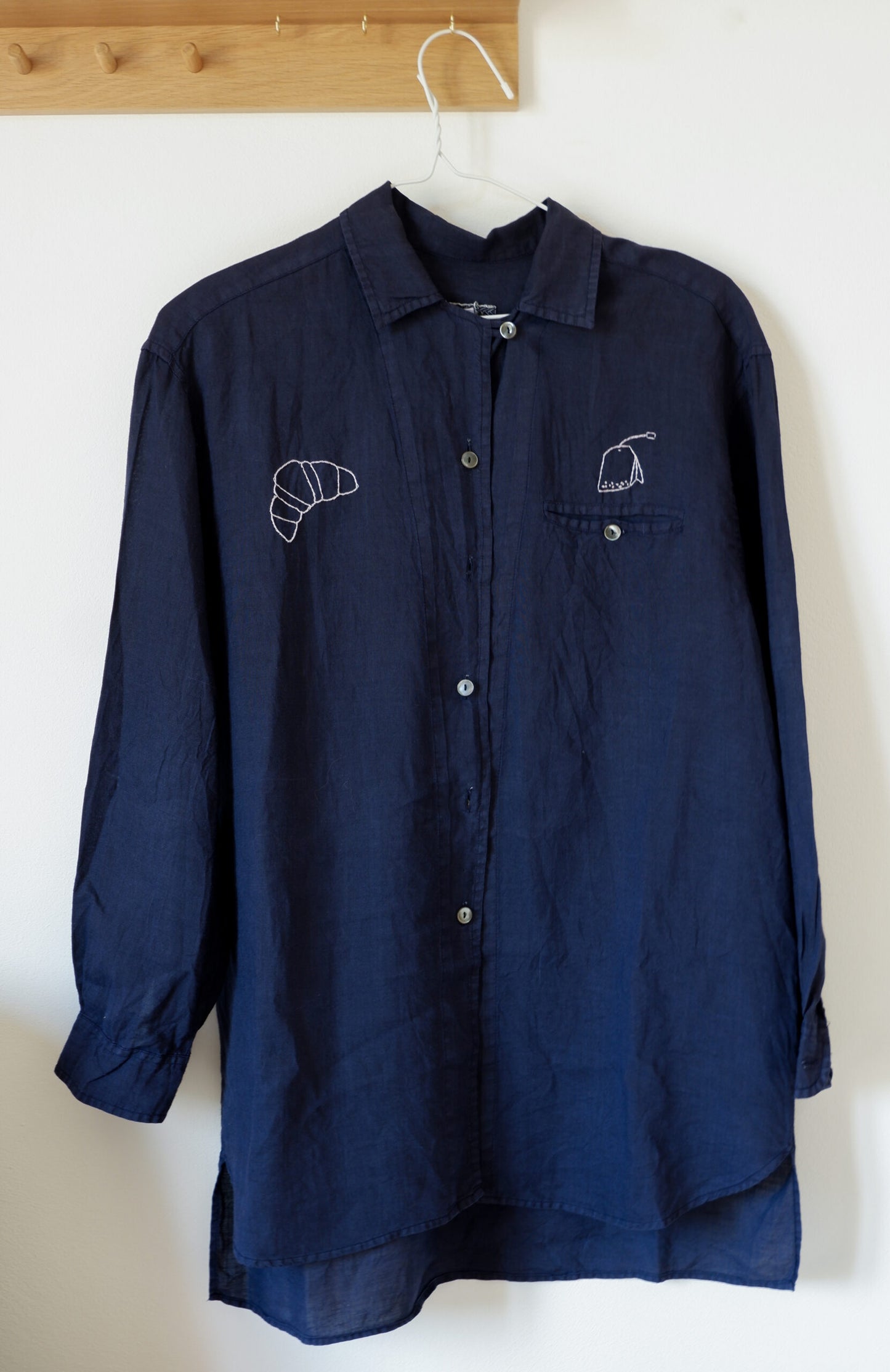 Camicia colazione blu