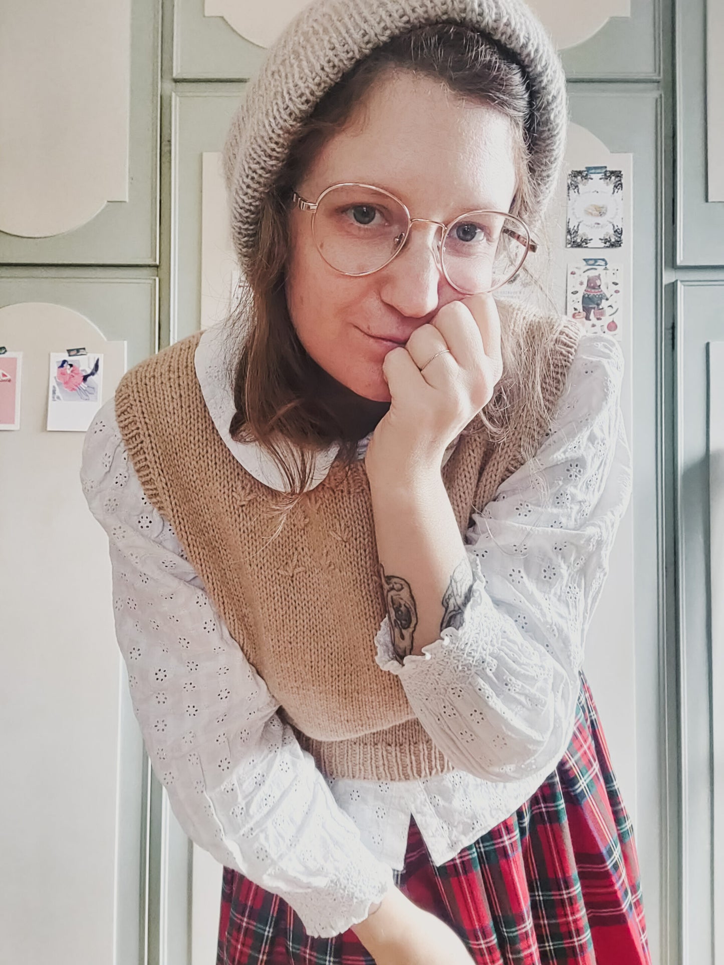 Gilet in lana con ricami