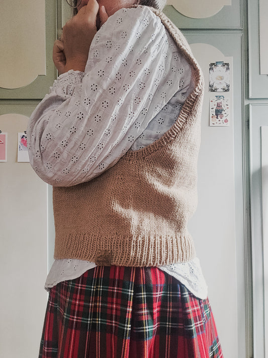 Gilet in lana con ricami