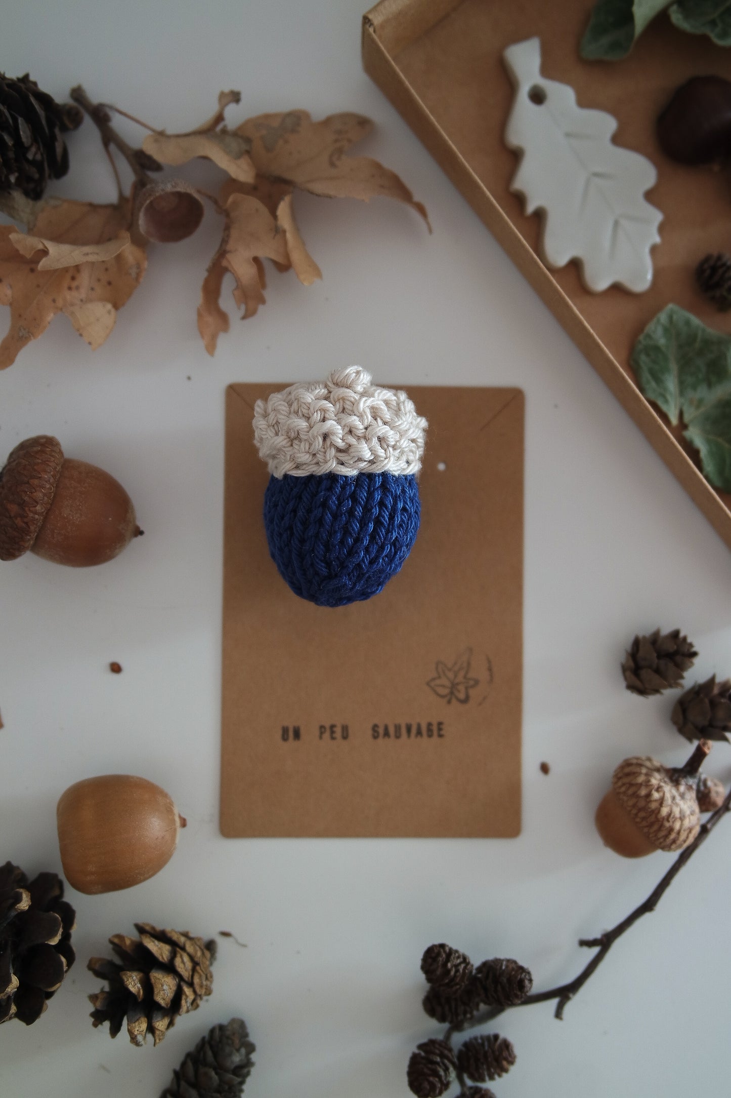 Spilla Ghianda in cotone