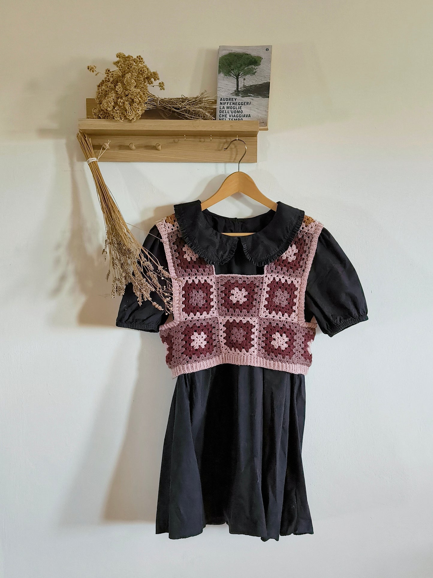 Gilet corpetto in lana all'uncinetto