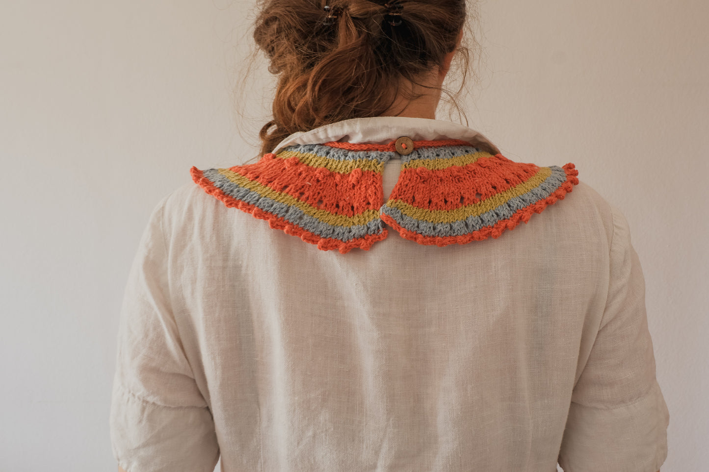 Colletto Lulù in cotone denim - Vivacità