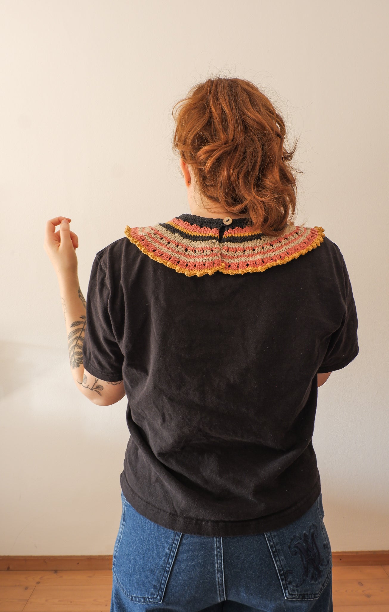 Colletto Lulù in cotone denim - Vivacità