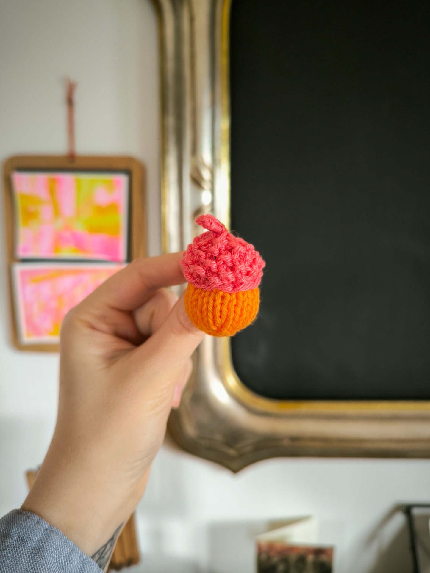 Spilla Ghianda in cotone