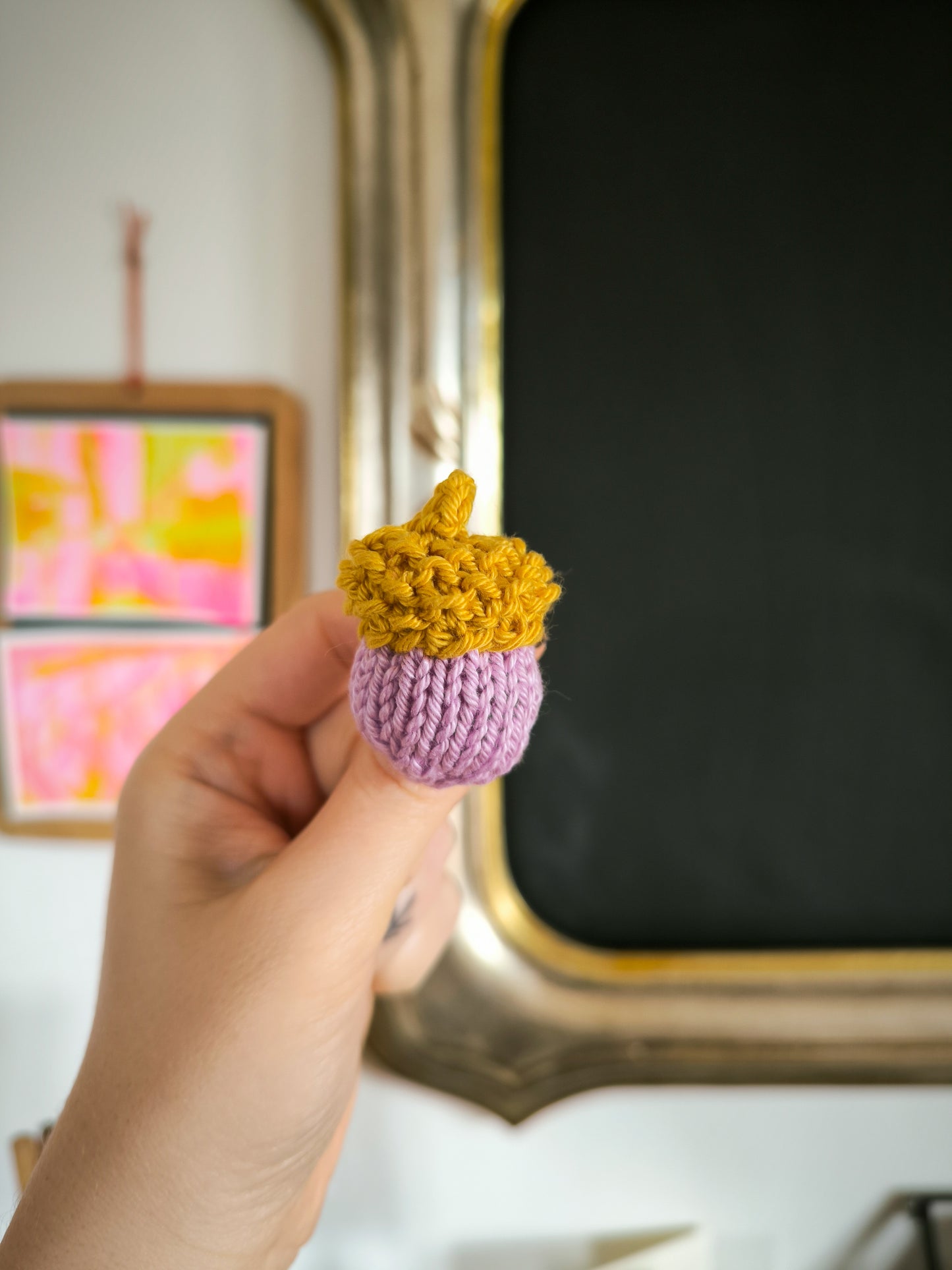 Spilla Ghianda in cotone