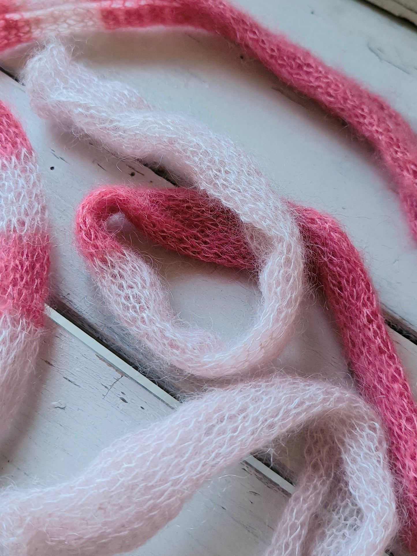 Fiocco sciarpa sottile in mohair e seta